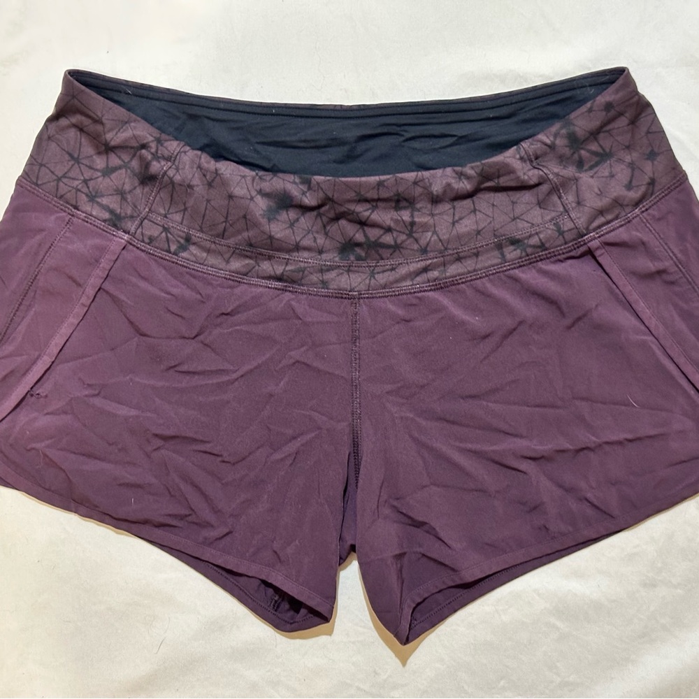 Lululemon Athletica Speed Short in Star Crushed Black Dark PurpleAthletic Shorts